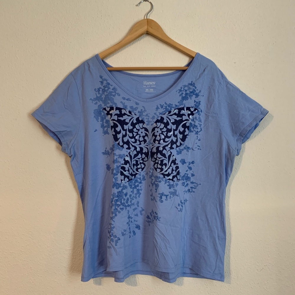 Hanes Butterfly Tee Shirt Size 2X